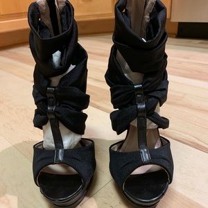 6 1/2 CS material straps, and open toe heels